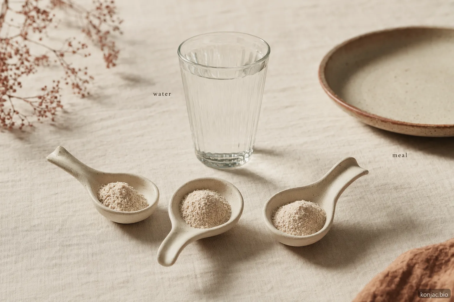 glucomannan to lose weight before meals works best when divided doses are taken with plenty of water