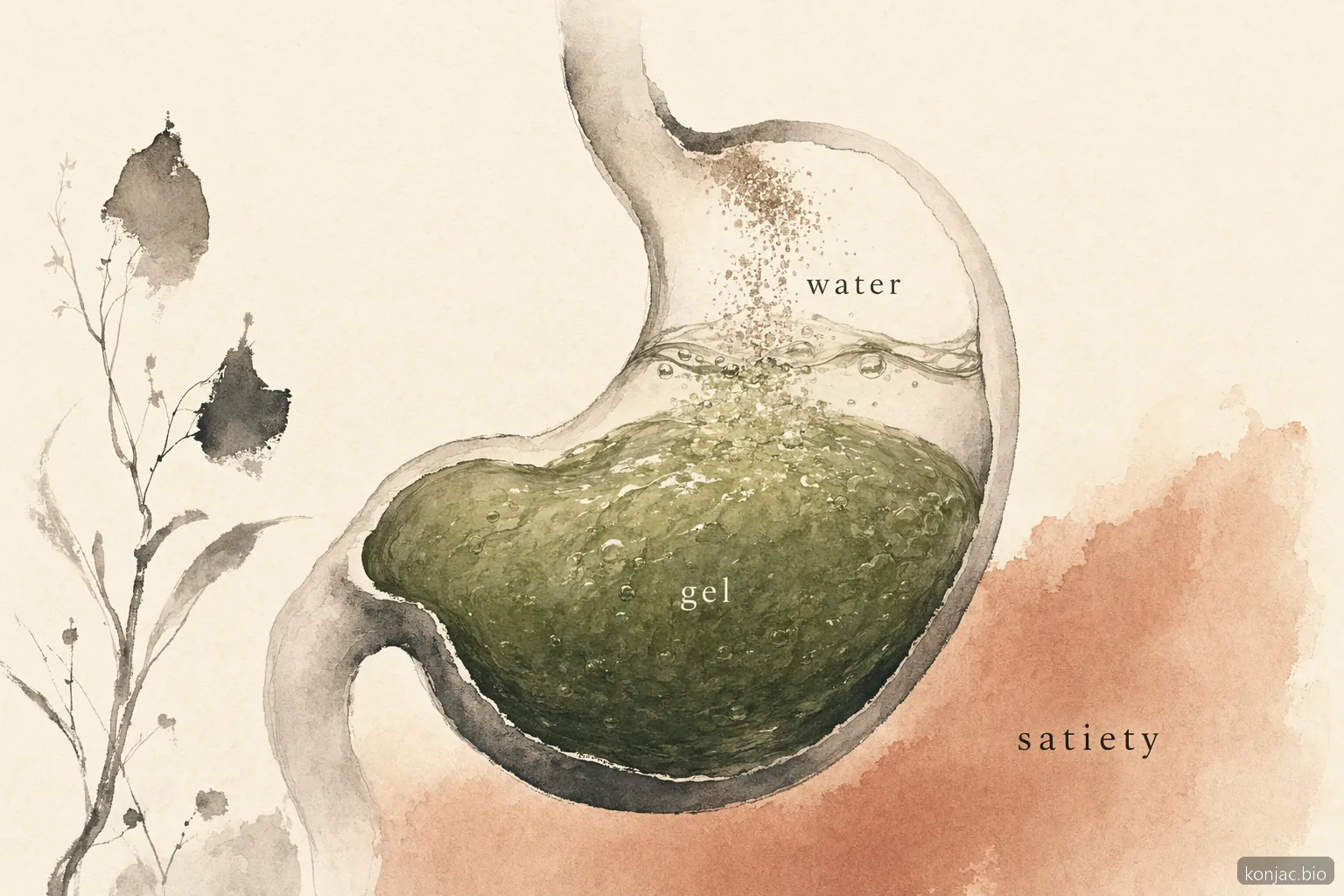 Glucomannan for weight loss depends on soluble konjac fiber absorbing water into a viscous gel for satiety.