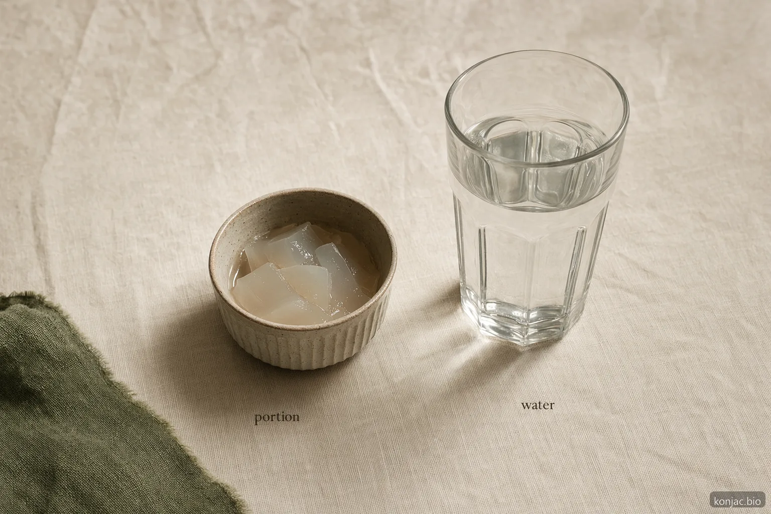 Konjac jelly weight loss works best with a small portion and water to support fullness and safer snacking