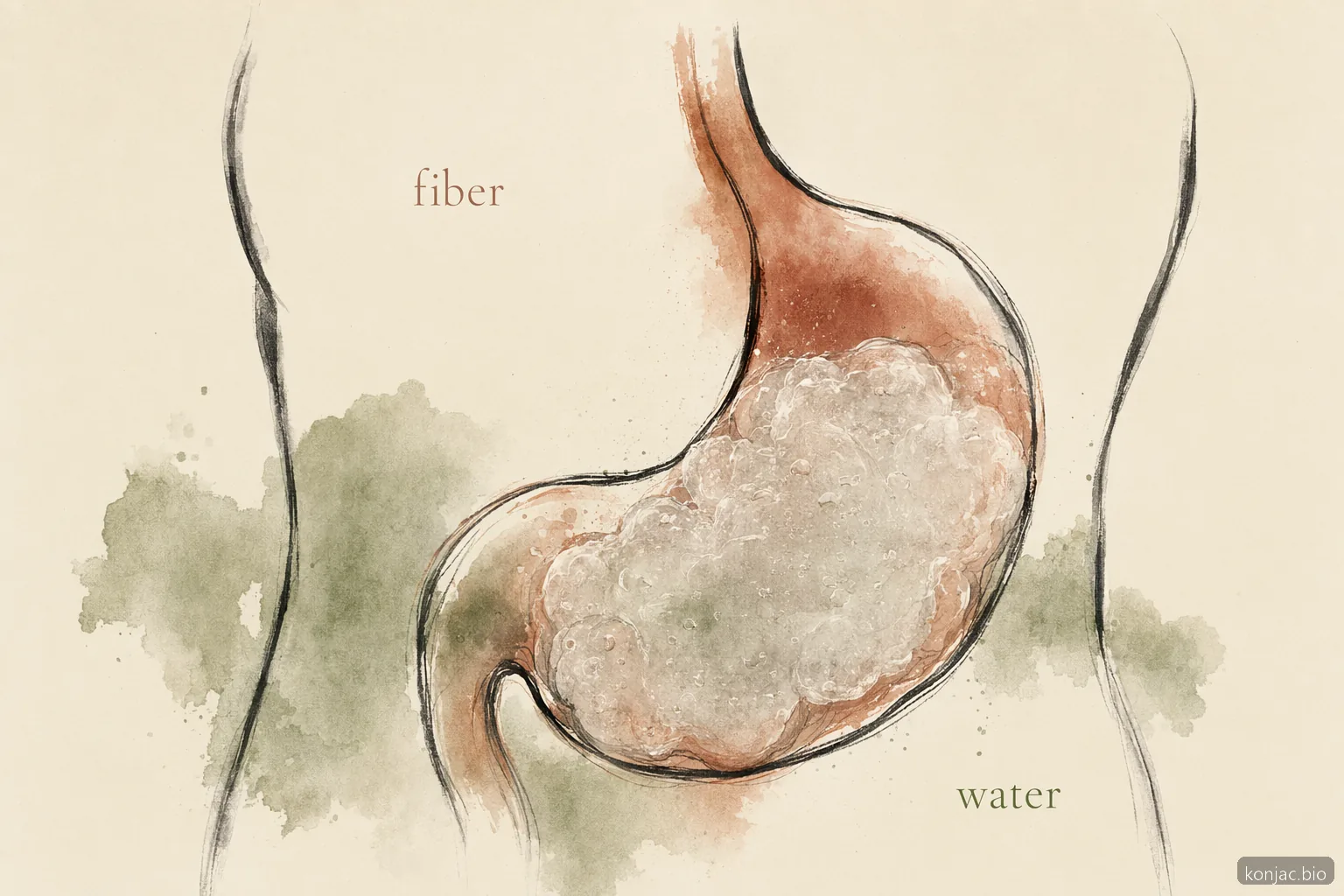 Konjac flour side effects: glucomannan swells into gel with water, which can cause fullness, gas, or bloating.