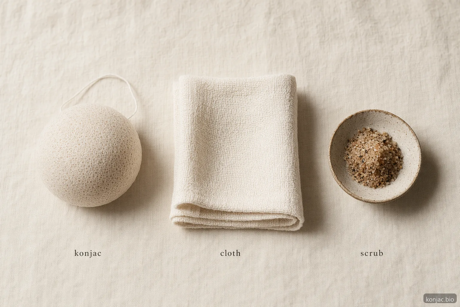 konjac sponge for sensitive skin is softer than gritty scrubs and offers lower friction than rough washcloths